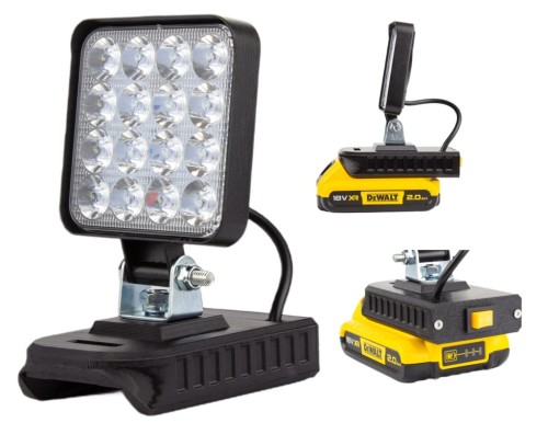 Lampa do DEWALT XR 18V 20V robocza SZPERACZ na akumulator 16 LED MINI