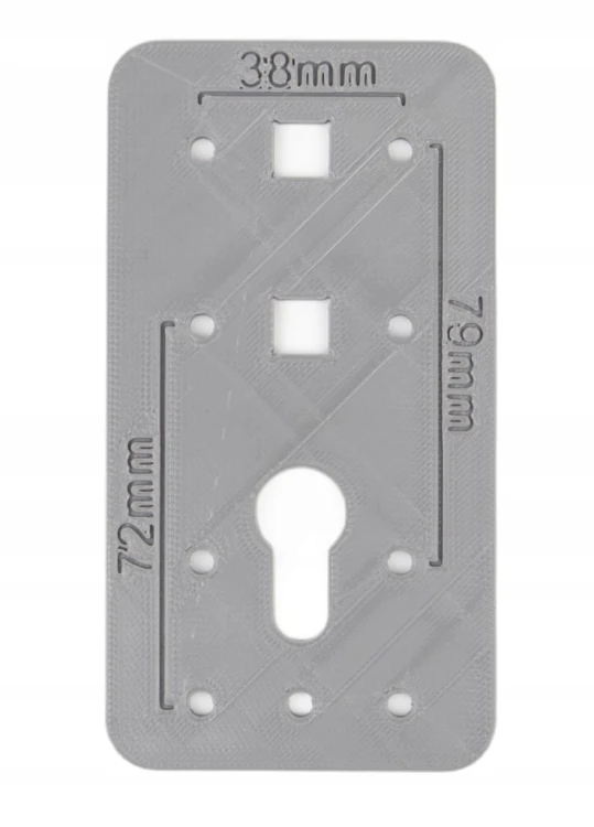 SZABLON DO MONTAŻU KLAMEK DRZWIOWYCH 72mm