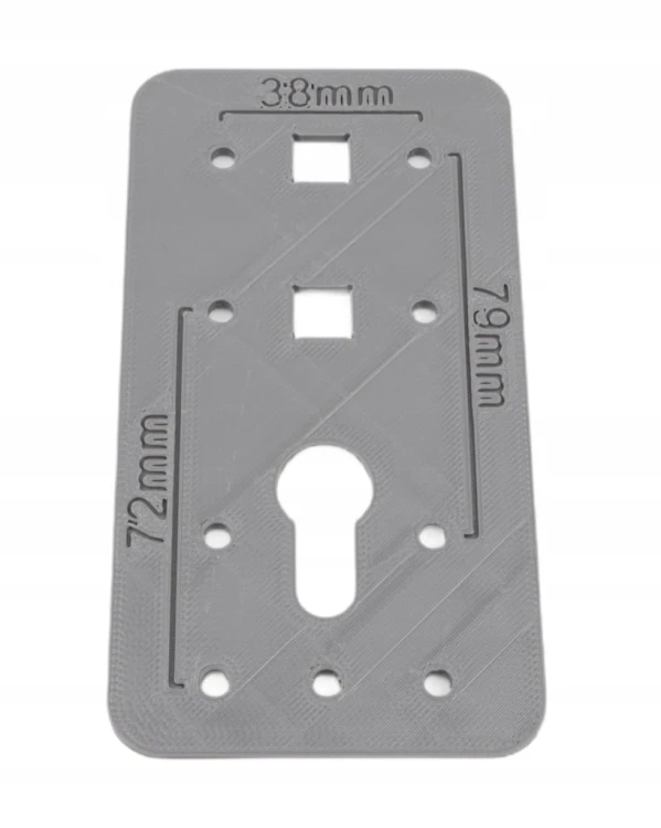 SZABLON DO MONTAŻU KLAMEK DRZWIOWYCH 72mm
