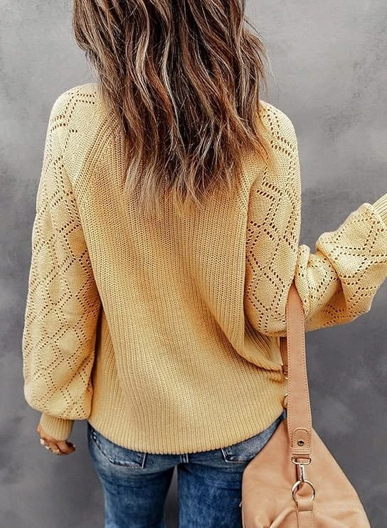 Damski Kardigan Elegancki Sweter Zapinany na Guziki Długi Rękaw Modny XL