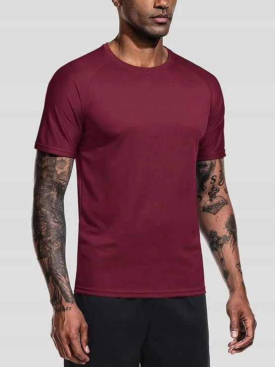 Zestaw 3 Koszulek Sportowych Męskich Oddychające Tshirt Siłownię Bieganie M