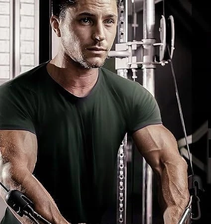 Męska Koszulka Sportowa Oddychająca Antypotna Siłownię Bieganie Fitness L