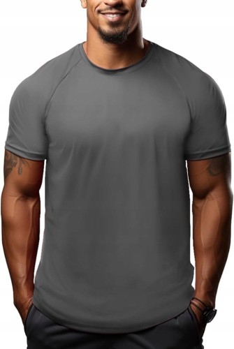 Męska Koszulka Sportowa Oddychająca t-shirt na Siłownię Bieganie Fitness XL