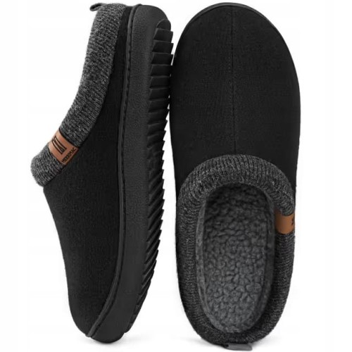 Męskie Kapcie Memory Foam Antypoślizgowe Ciepłe Pantofle Domowe R. 45-46