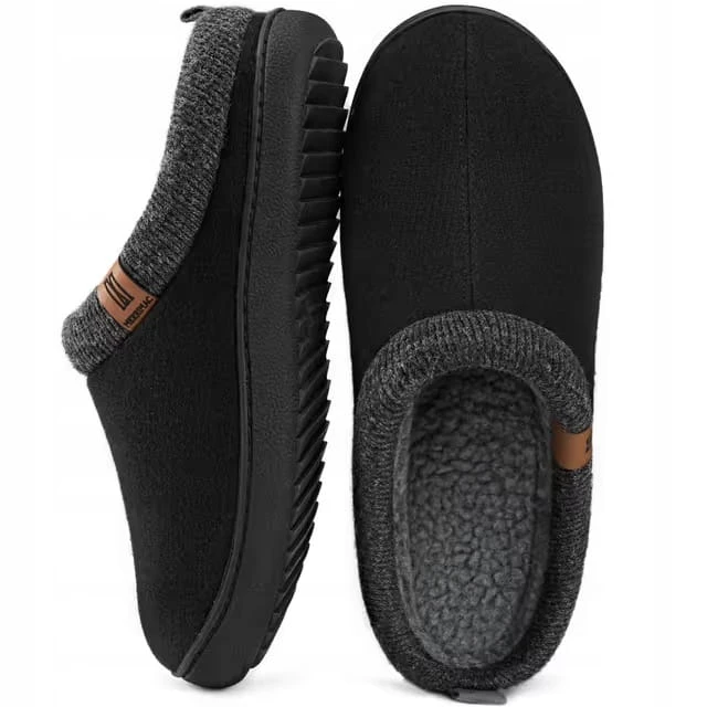Męskie Kapcie Memory Foam Antypoślizgowe Ciepłe Pantofle Domowe R. 45-46