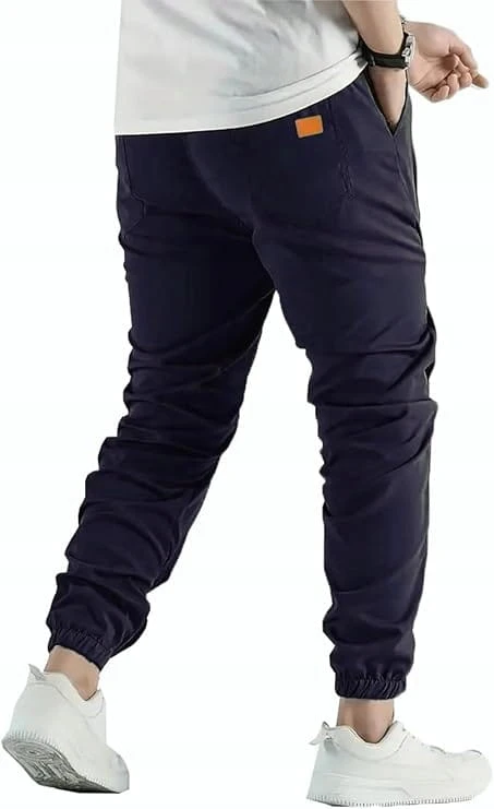 Męskie Spodnie Joggery Cargo Elastyczny Pas Bawełna Styl Codzienny R. M