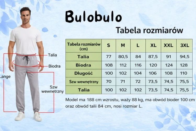 Męskie Spodnie Joggery Cargo Elastyczny Pas Bawełna Styl Codzienny R. XL