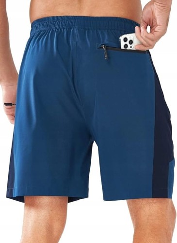 Męskie Spodenki Sportowe Szybkoschnące 3 Kieszenie Fitness Bieganie S