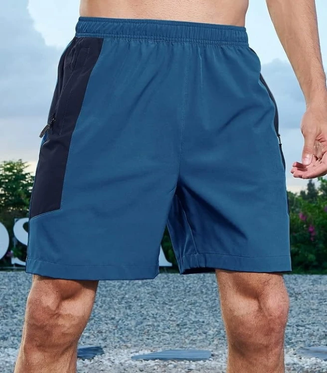 Męskie Spodenki Sportowe Szybkoschnące 3 Kieszenie Fitness Bieganie S