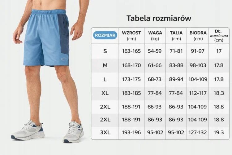 Męskie Spodenki Sportowe Szybkoschnące 3 Kieszenie Fitness Bieganie S