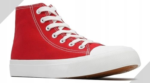 Trampki Unisex High Top Buty Canvas Damskie i Męskie Wysokie Styl Casual 36