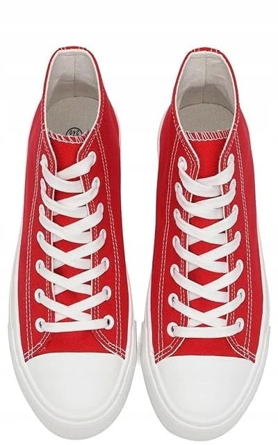 Trampki Unisex High Top Buty Canvas Damskie i Męskie Wysokie Styl Casual 36