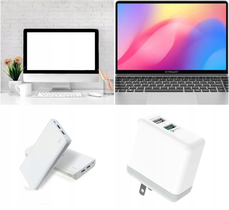 Mini Wentylator USB Elastyczny 30cm Cichy Do Laptopa Powerbank Różowy