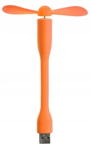 Mini Wentylator USB Elastyczny Cichy Do Laptopa Powerbanku Pomarańczowy