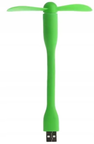 Mini Wentylator USB Elastyczny Cichy Do Laptopa Powerbanku Zielony