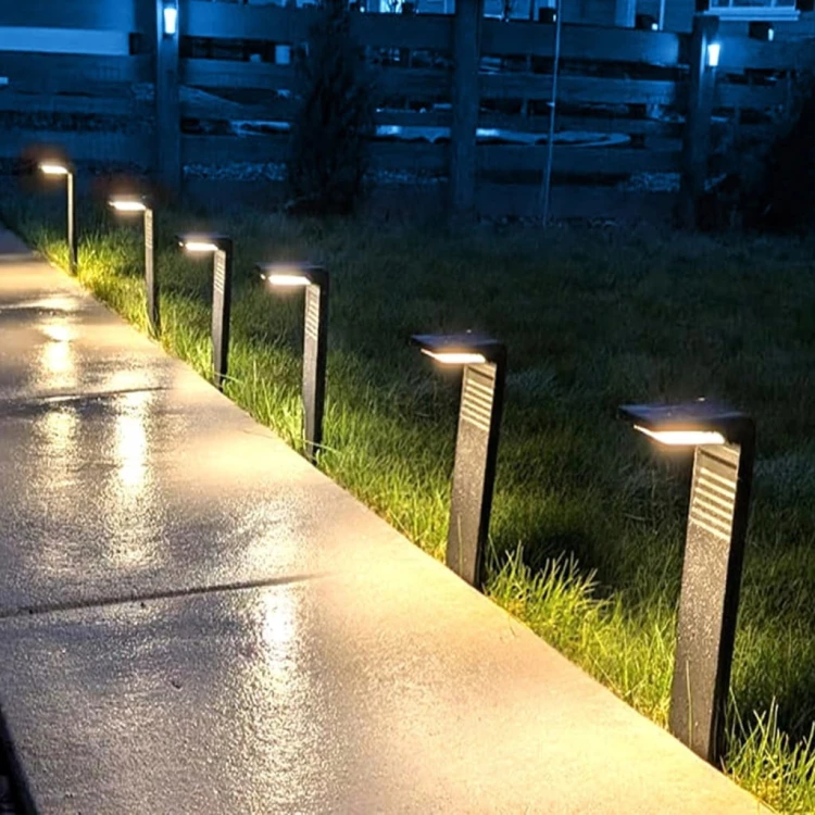 Lampy Solarne Ogrodowe LED 2 szt. Ciepłe/Zimne Światło Do Ogrodu i Ścieżek