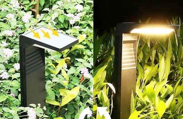 Lampy Solarne Ogrodowe LED 2 szt. Ciepłe/Zimne Światło Do Ogrodu i Ścieżek