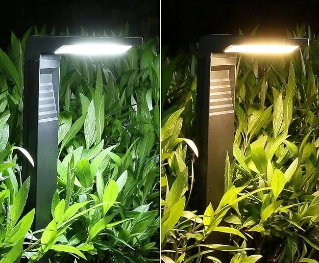 Lampy Solarne Ogrodowe LED 2 szt. Ciepłe/Zimne Światło Do Ogrodu i Ścieżek