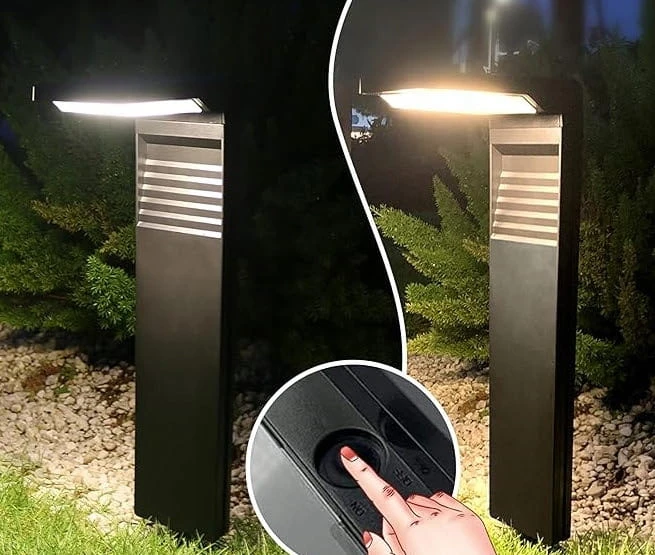 Lampy Solarne Ogrodowe LED 2 szt. Ciepłe/Zimne Światło Do Ogrodu i Ścieżek