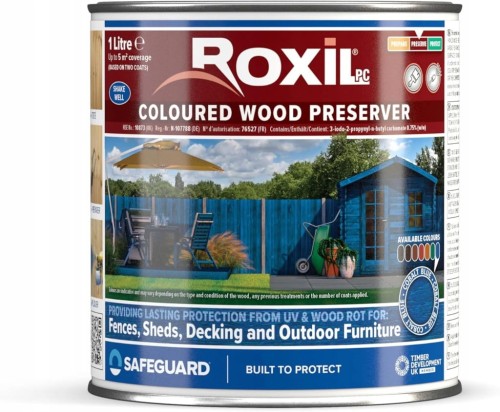 Impregnat Lazura do Drewna 1L niebieski kobaltowy kobalt Satyna ochrona UV