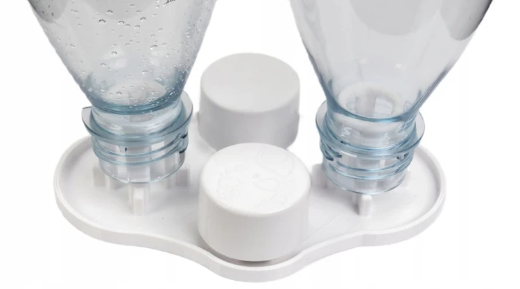OCIEKACZ do butelek SODASTREAM na 2 dwie butelki UCHWYT kolor biały