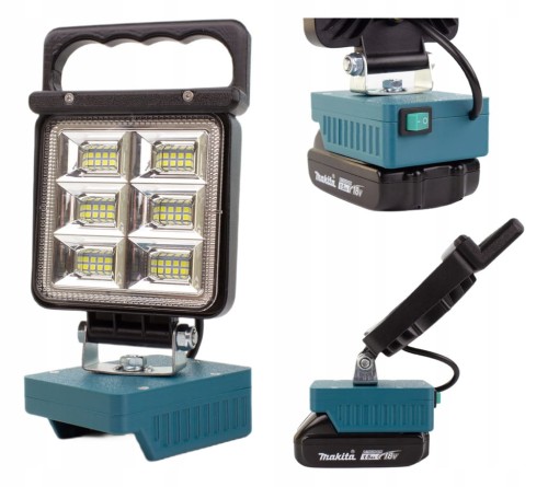 Lampa do Makita 18V robocza warsztatowa halogen ROZPROSZONA latarka 48W LED