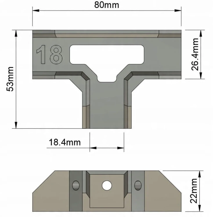 UCHWYT STOLARSKI 90° T DO KORPUSÓW 18 MM płyt mdf TRZECIA RĘKA PROSTOPADŁY