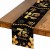 Bieżnik na 75 urodziny urodzinowy 40x180cm napisy czarny złoty