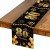 Bieżnik na 80 urodziny urodzinowy 40x180cm napisy czarny złoty