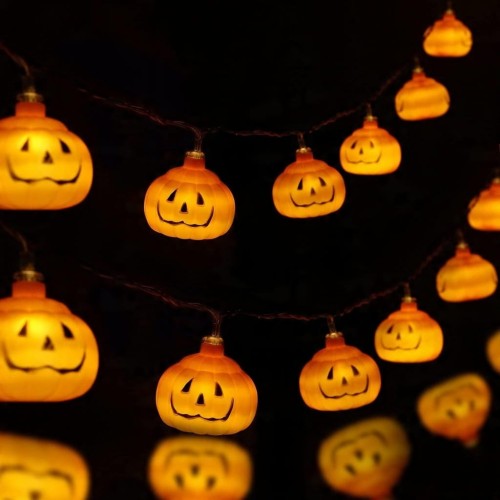Girlanda DYNIE LED Halloween 3 metry 20 diód na baterie pomarańczowe