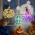 3x Dekoracja LED Halloween DYNIA nagrobek kapelusz na baterie przylepce