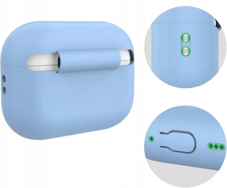 Etui Apple AirPods Pro 2 Silikonowy Pokrowiec Ochronny Case Brelok Obudowa