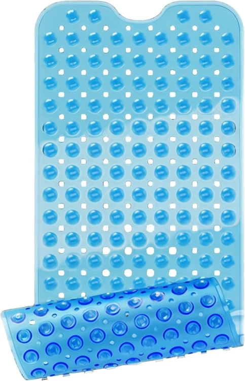MATA do wanny DO KĄPIELI BEARTOP 200 PRZYSSAWEK NIEBIESKA 40 X 100 CM