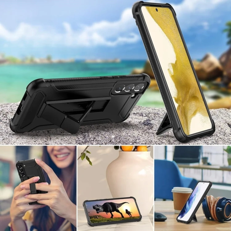 Galaxy S22 Plus Pancerne etui + 2x szkło 9H case obudowa 360 uchwyt