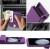 Samsung Galaxy Z Flip 5 Etui Portfelowe + Folia Ochrona 360 Karty fioletowe