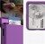 Samsung Galaxy Z Flip 5 Etui Portfelowe + Folia Ochrona 360 Karty fioletowe