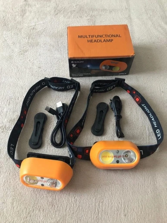2x LATARKA CZOŁOWA LED LAMPA CZOŁÓWKA AKUMULATOR CZUJNIK RUCHU USB-C PRO