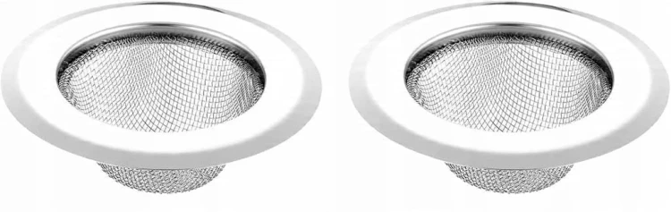 2x Sitko do zlewu stal nierdzewna 113 mm / 73 mm | Odpływ filtr kuchenny