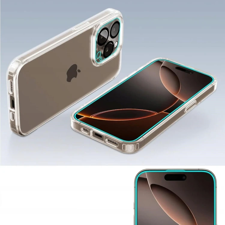 Szkło do iPhone 16 Pro Max 6.9" + Osłona Aparatu 9H 2 szt. HD z aplikatorem